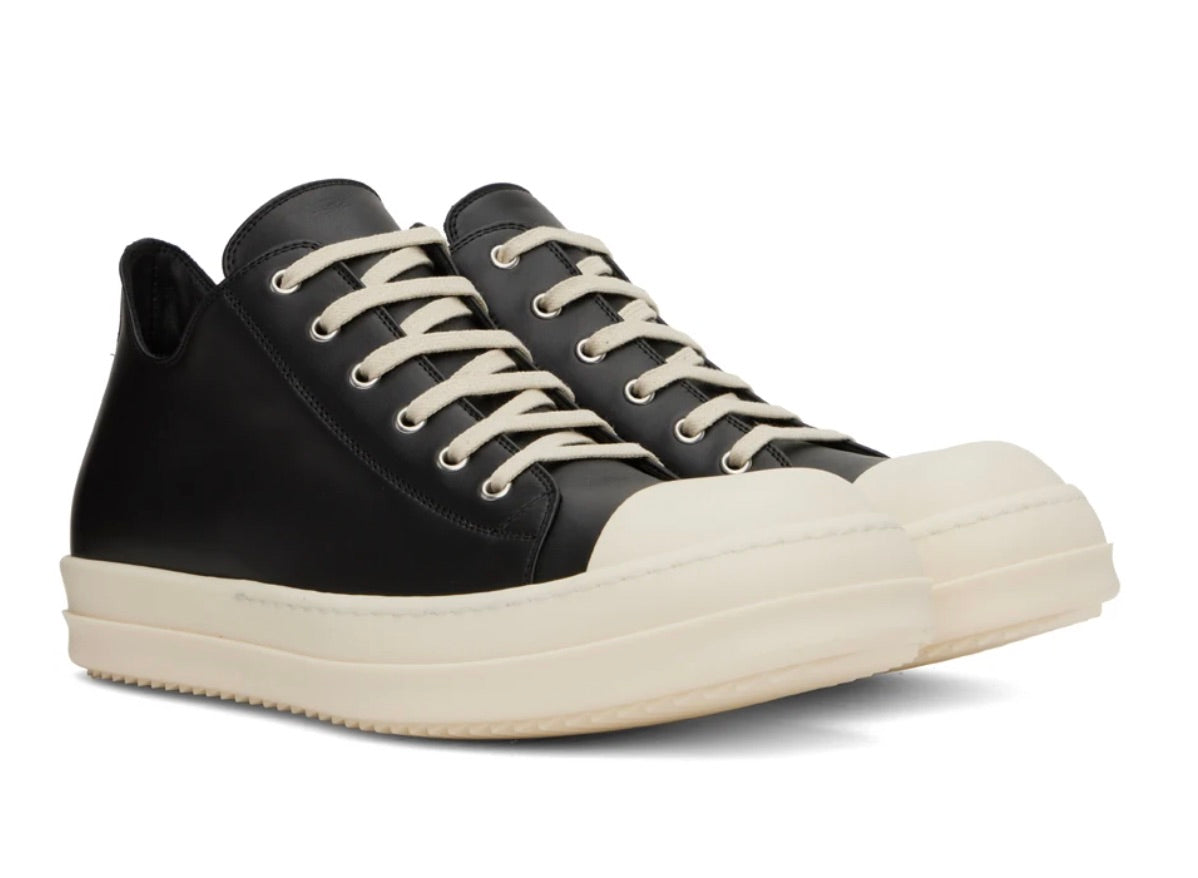 RICK OWENS BLACK MILK LOW SNEAKERS