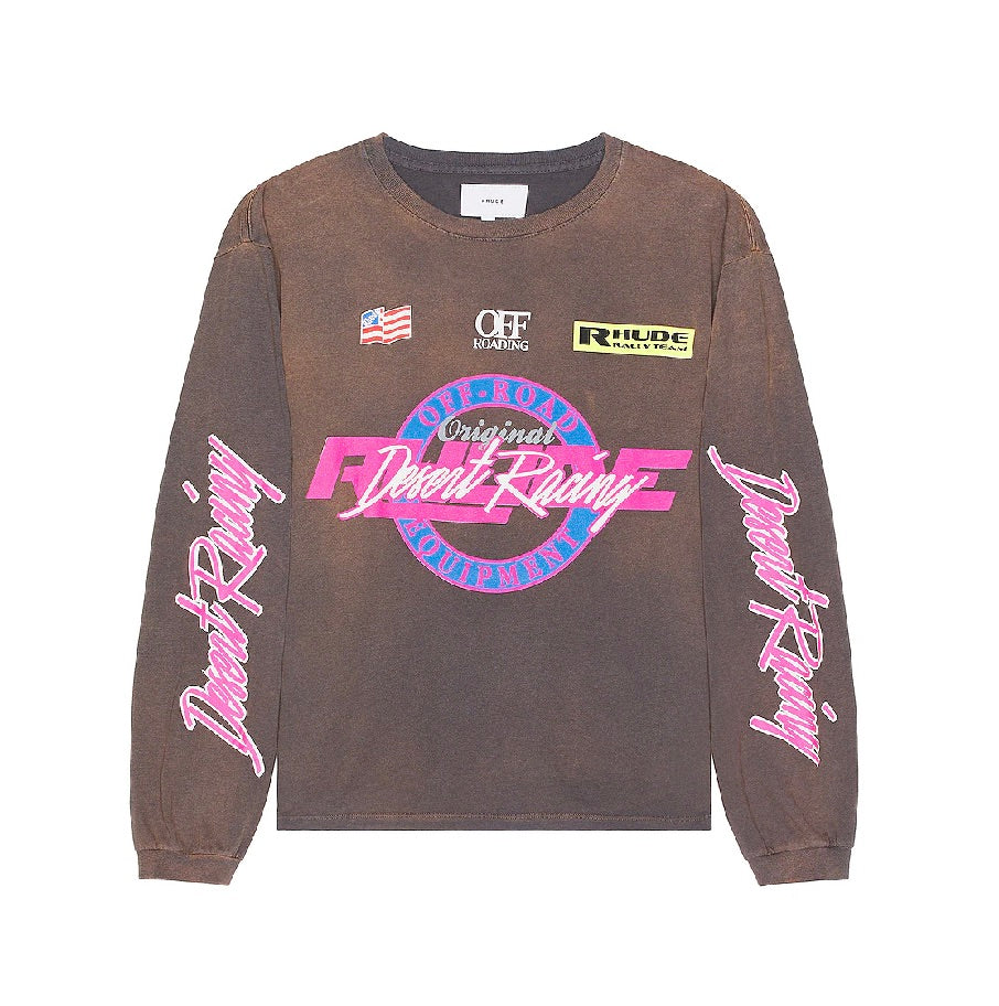 RHUDE DESERT RACING LONG SLEEVE GREY