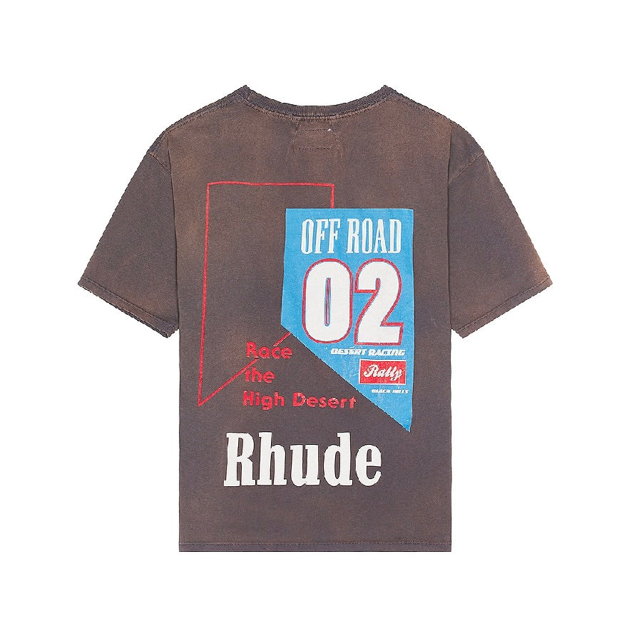 RHUDE 02 T-SHIRT VINTAGE GREY
