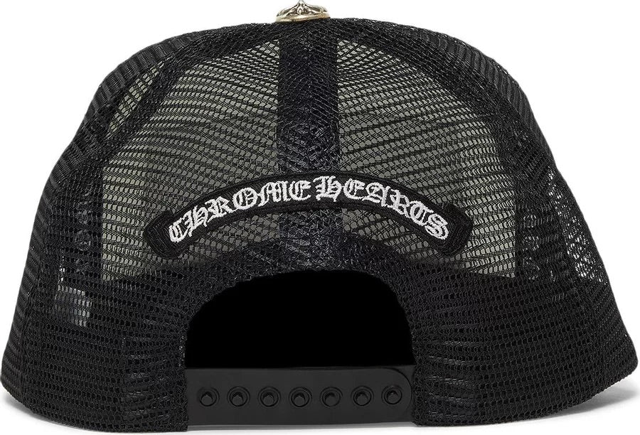 CHROME HEARTS CHOMPER HOLLYWOOD TRUCKER HAT WHITE – ONE OF A KIND