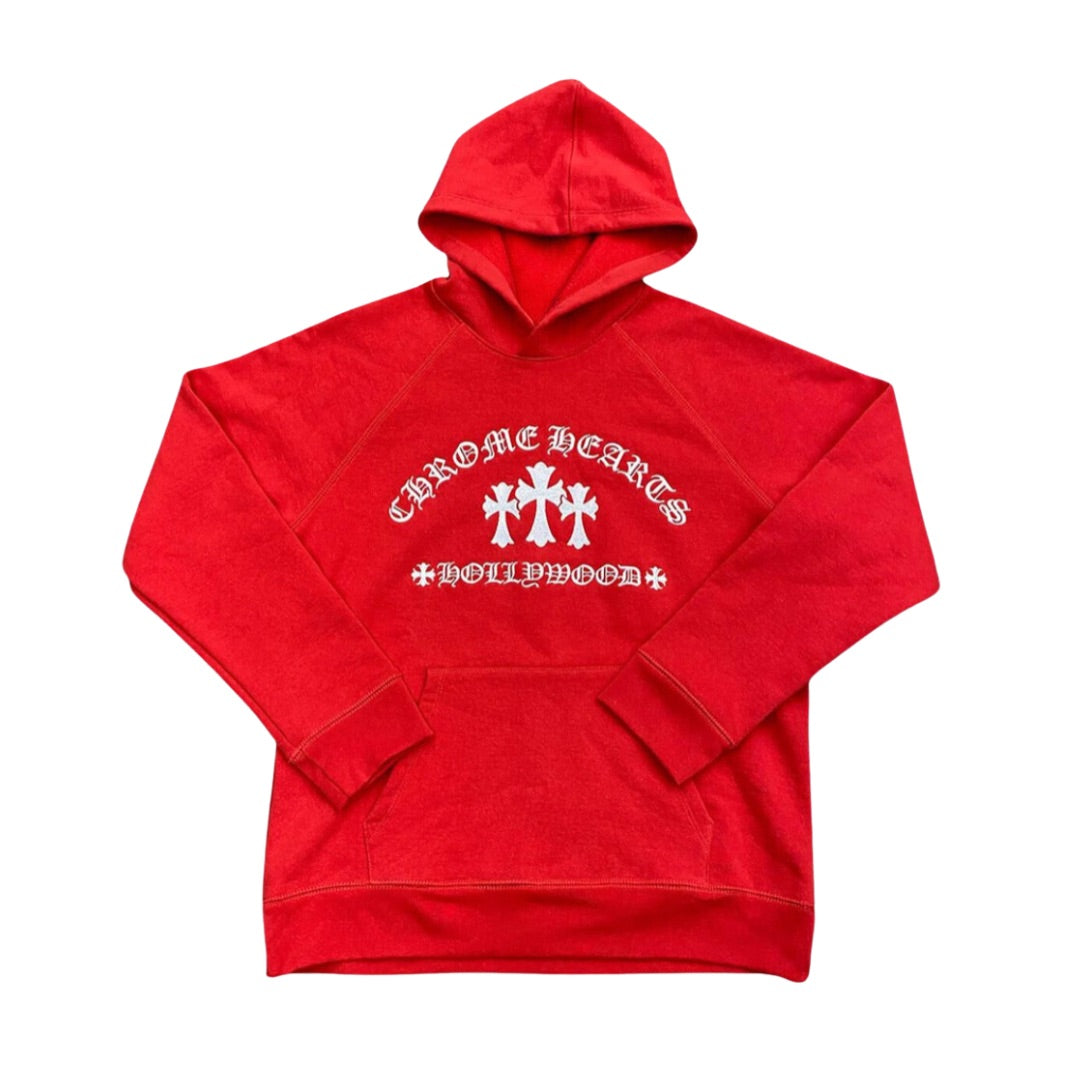 CHROME HEARTS EMBROIDERY HOODIE RED