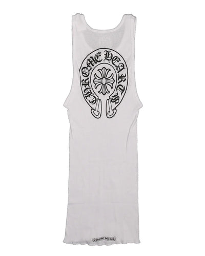 CHROME HEARTS HORSE SHOE LOGO TANK TOP WHITE