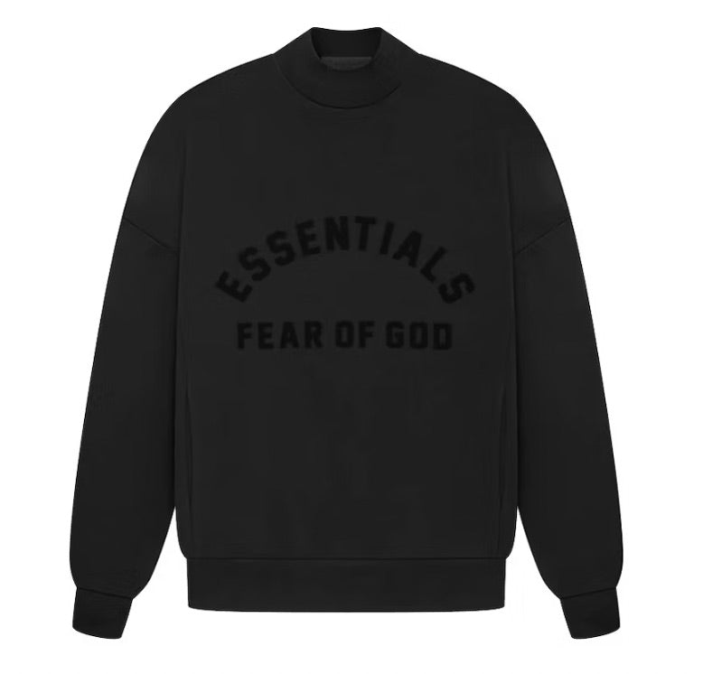 ESSENTIALS FOG BONDED CREWNECK BLACK