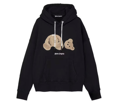 PALM ANGELS TEDDY BEAR HOODIE BLACK