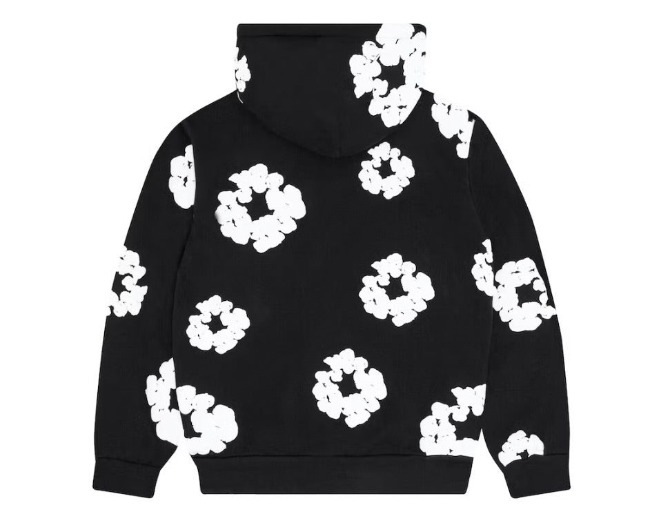 確実正規品 DENIM TEARS フーディ Black, Small (S) DENIM TEARS COTTON WREATH HOODIE BLACK – ONE OF A KIND