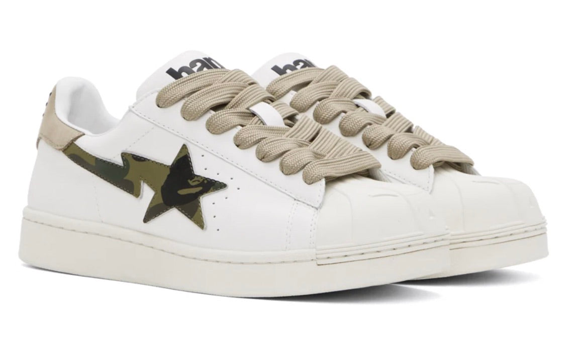 A BATHING APE SKULL STA WHITE BEIGE