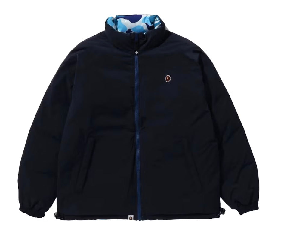 BAPE ABC CAMO REVERSIBLE DOWN JACKET BLUE