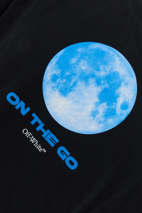OFF WHITE MOON PRINT T-SHIRT BLUE