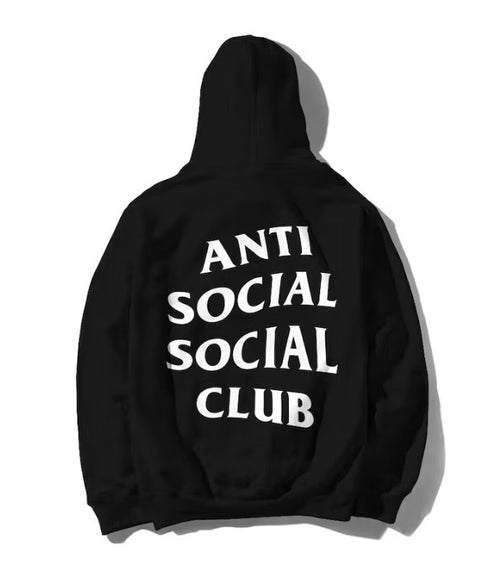 ANTI SOCIAL SOCIAL CLUB LOGO HOODIE BLACK – ONE OF A KIND