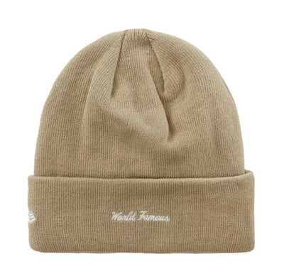 SUPREME NEW ERA BOX LOGO BEANIE DARK SAND (FW23)