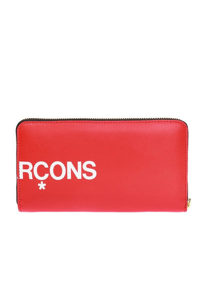 COMME DES GARÇONS HUGE LOGO CONTINENTAL WALLET RED