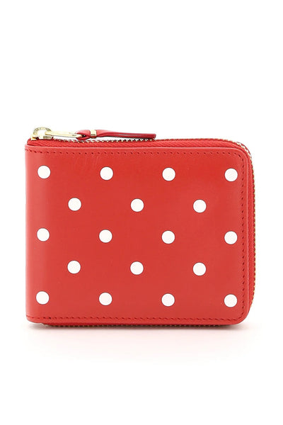 COMME DES GARÇONS WALLET DOT PRINTED RED