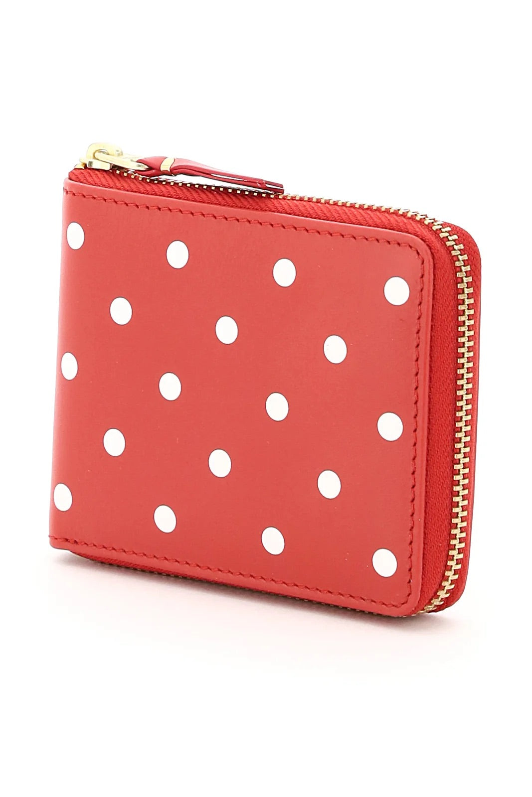 COMME DES GARÇONS WALLET DOT PRINTED RED