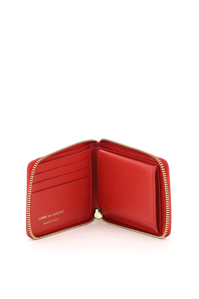 COMME DES GARÇONS WALLET DOT PRINTED RED