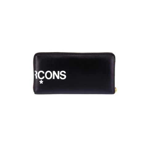 COMME DES GARÇONS HUGE LOGO CONTINENTAL WALLET BLACK