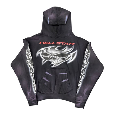 HELLSTAR AIRBRUSHED SKULL HOODIE BLACK