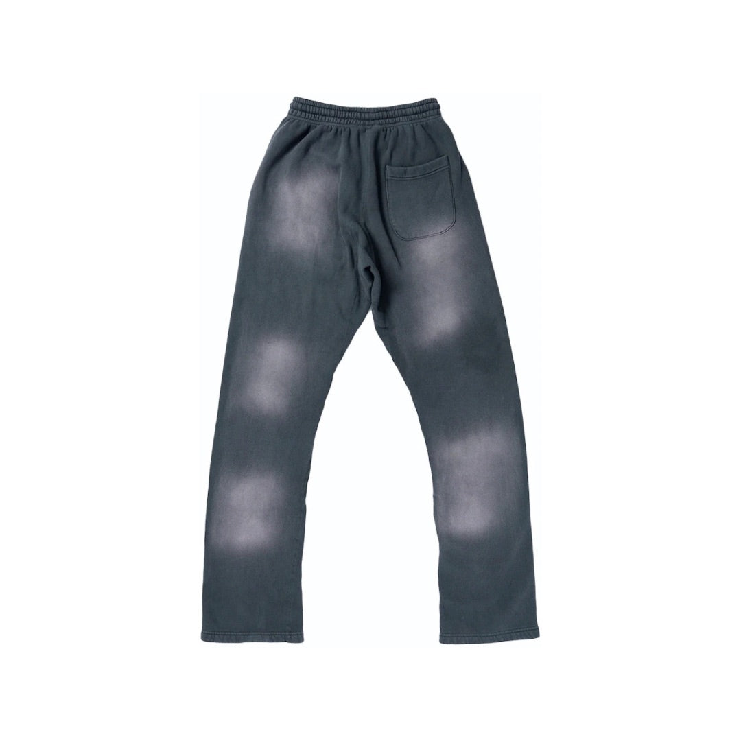 HELLSTAR NO GUTS NO GLORY FLARE BOTTOM SWEATPANTS MIDNIGHT DYE BLACK