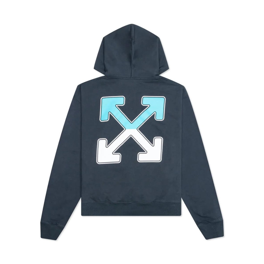 OFF WHITE BETWEEN ARROW OVER HOODIE NAVY