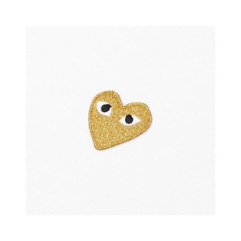 COMME DES GARÇONS PLAY GOLD HEART PATCH T-SHIRT WHITE