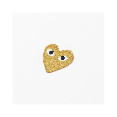 COMME DES GARÇONS PLAY GOLD HEART PATCH T-SHIRT WHITE