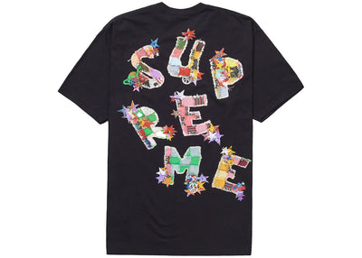 SUPREME PATCHWORK TEE BLACK