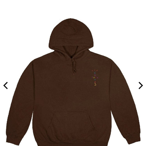 TRAVIS SCOTT CLOTHING TRAVIS SCOTT X MCDONALD'S CACTUS PACK STICKER HOODIE BROWN