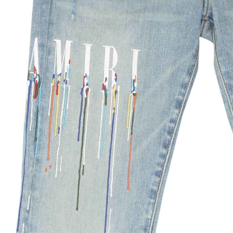 JEAN SKINNY AMIRI PAINT DRIP CORE LOGO