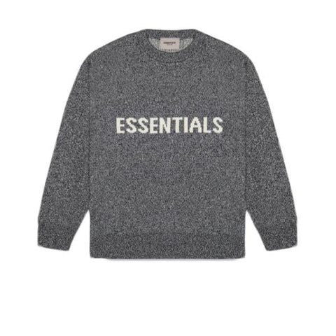 ESSENTIALS CLOTHING ESSENTIALS FOG KNIT SWEATER BLACK FOG-ESKSDS