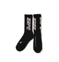 BAPE ACCESSORIES BAPE DOUBLE BAPE STA SOCKS BLACK