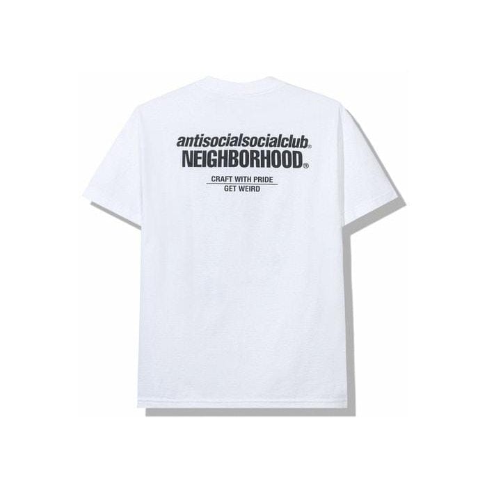ANTI SOCIAL SOCIAL CLUB CLOTHING ANTI SOCIAL SOCIAL CLUB X NEIGHBORHOOD CAMBERED WHITE TEE