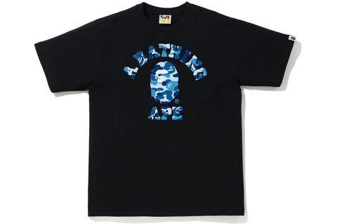 BAPE CLOTHING BAPE ABC CAMO COLLEGE TEE BLACK / BLUE SS21