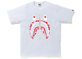 BAPE CLOTHING BAPE ABC CAMO SHARK TEE WHITE/PINK