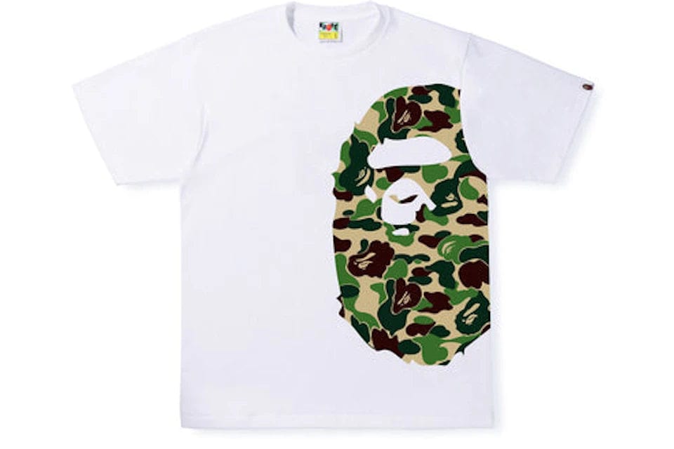 BAPE CLOTHING BAPE ABC SIDE BIG APE HEAD TEE BLANC / VERT