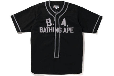 BAPE CLOTHING BAPE BASEBALL SHIRT BLACK
