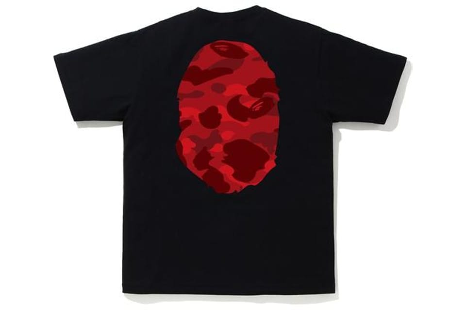 BAPE CLOTHING BAPE BIG HEAD TEE BLACK/RED