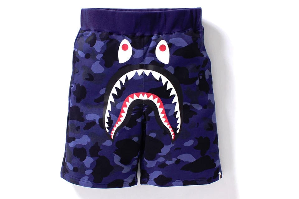 BAPE CLOTHING BAPE SHARK SHORTS BLUE