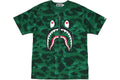 BAPE CLOTHING BAPE CAMO SHARK TEE GREEN