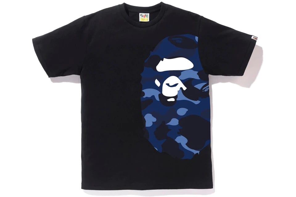 BAPE BAPE SIDE BIG APE HEAD TEE BLACK / BLUE