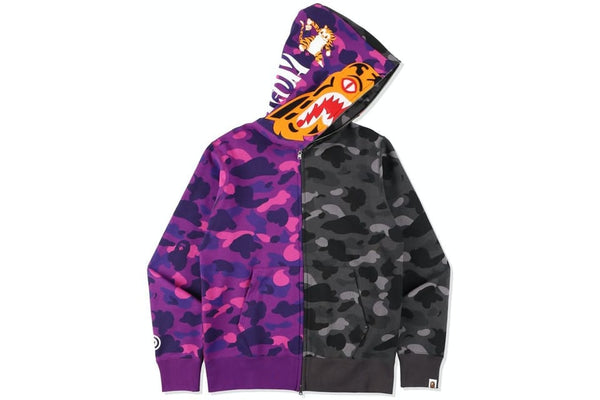 Bape shark hot sale half camo