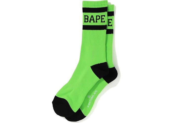 BAPE CLOTHING BAPE HIGH SOCKS GREEN 2KYUHM5ls