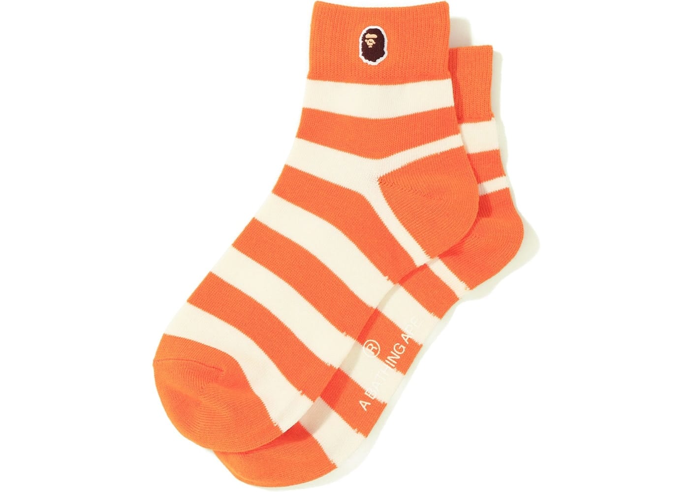 BAPE ACCESSORIES BAPE HOOP ANKLE SOCKS ORANGE ARV8sanic