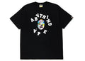 BAPE CLOTHING BAPE MULTI CAMO COLLEGE TEE BLACK