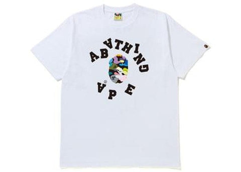 BAPE CLOTHING BAPE MULTI CAMO BROKEN COLLEGE TEE 3PCXY4KPY