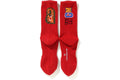 BAPE ACCESSORIES BAPE SHARK SOCKS RED
