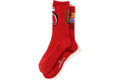 BAPE ACCESSORIES BAPE SHARK SOCKS RED