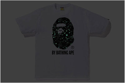 BAPE CLOTHING BAPE SPACE CAMO BIG APE HEAD TEE WHITE