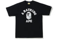 BAPE CLOTHING BAPE SPACE CAMO PRINT COLLEGE TEE BLACK