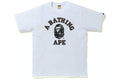 BAPE CLOTHING BAPE SPACE CAMO PRINT COLLEGE TEE WHITE