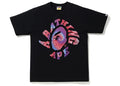 BAPE CLOTHING BAPE TIE DYE TWIST COLLEGE TEE BLACK/RED r_aHjoFnP