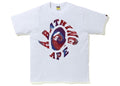 BAPE CLOTHING BAPE TIE DYE TWIST COLLEGE TEE WHITE/RED